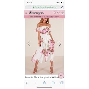 NWT SHOWPO Favorite Place Floral Jumpsuit